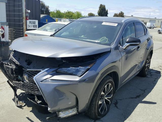 JTJBARBZ2G2088390 - 2016 LEXUS NX 200T GRAY photo 2