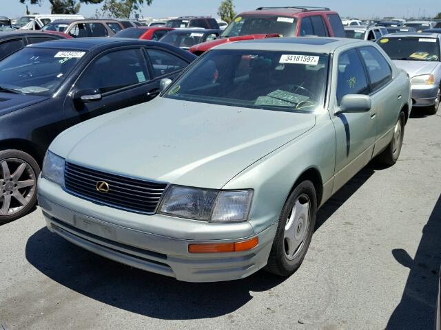 JT8BH28F8V0093362 - 1997 LEXUS LS 400 GREEN photo 2