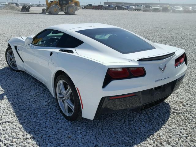 1G1YA2D76H5111081 - 2017 CHEVROLET CORVETTE S WHITE photo 3