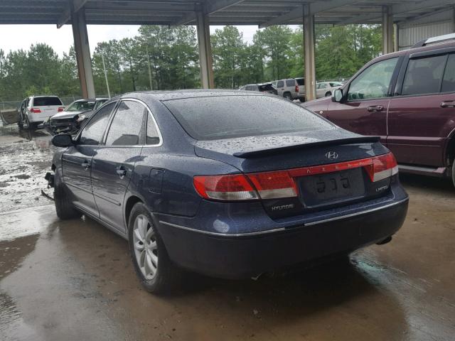 KMHFC46F46A107359 - 2006 HYUNDAI AZERA SE BLUE photo 3