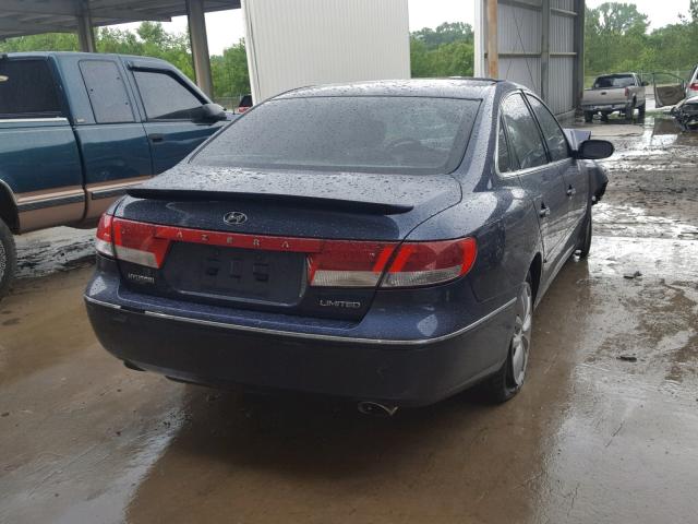 KMHFC46F46A107359 - 2006 HYUNDAI AZERA SE BLUE photo 4