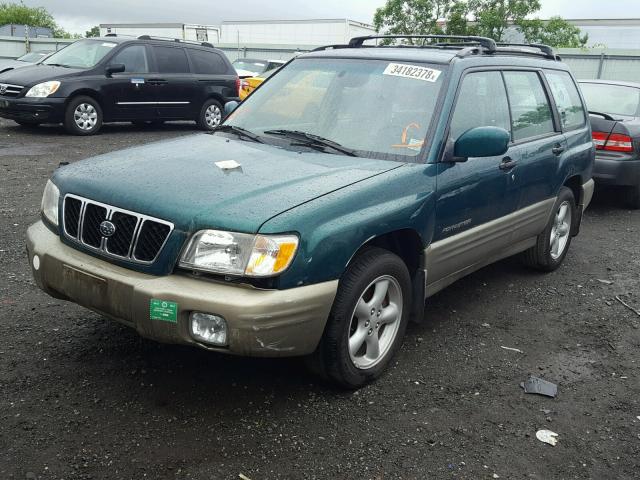 JF1SF65521H744321 - 2001 SUBARU FORESTER S GREEN photo 2