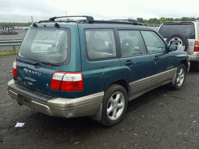 JF1SF65521H744321 - 2001 SUBARU FORESTER S GREEN photo 4