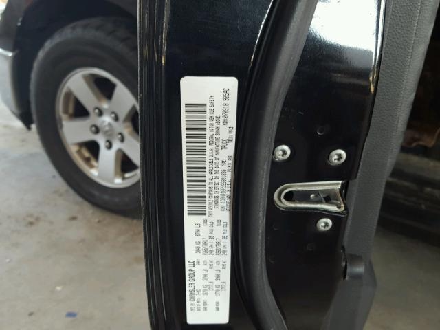 1D3HB18P59S801830 - 2009 DODGE RAM 1500 BLACK photo 10