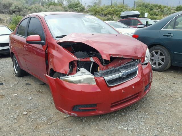 KL1TD5DEXAB127985 - 2010 CHEVROLET AVEO LS RED photo 1
