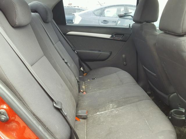 KL1TD5DEXAB127985 - 2010 CHEVROLET AVEO LS RED photo 6