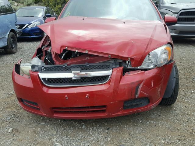 KL1TD5DEXAB127985 - 2010 CHEVROLET AVEO LS RED photo 7