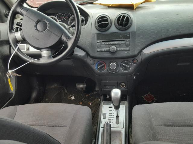 KL1TD5DEXAB127985 - 2010 CHEVROLET AVEO LS RED photo 9