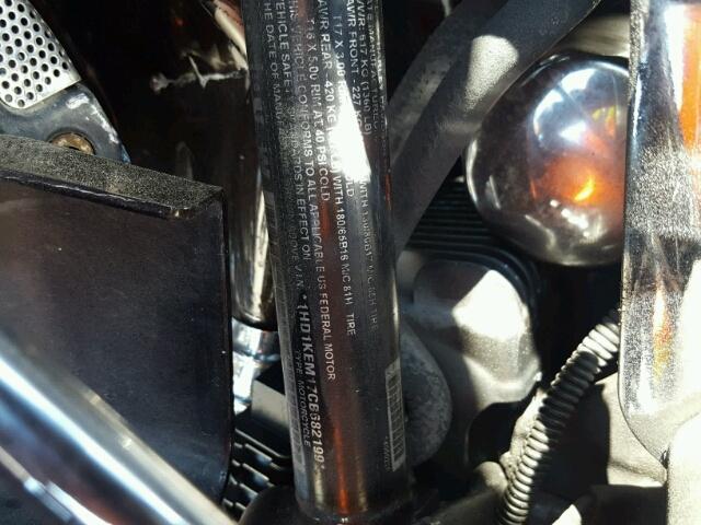 1HD1KEM17CB682199 - 2012 HARLEY-DAVIDSON FLHTK ELEC 栗色 照片 10