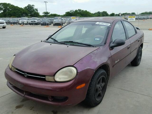 1P3ES46CX1D191381 - 2001 PLYMOUTH NEON BASE 勃艮第红 照片 2