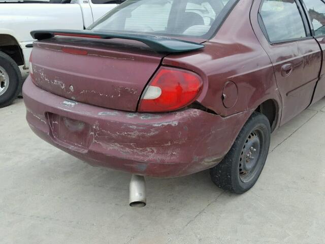 1P3ES46CX1D191381 - 2001 PLYMOUTH NEON BASE 勃艮第红 照片 9