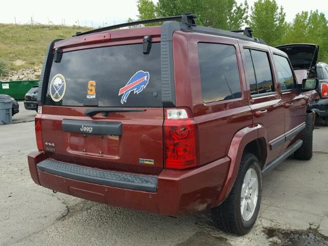 1J8HG48P47C593788 - 2007 JEEP COMMANDER მუქწითელი ფოტო 4