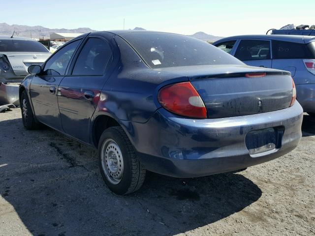 1B3ES46C71D153379 - 2001 DODGE NEON SE BLUE photo 3