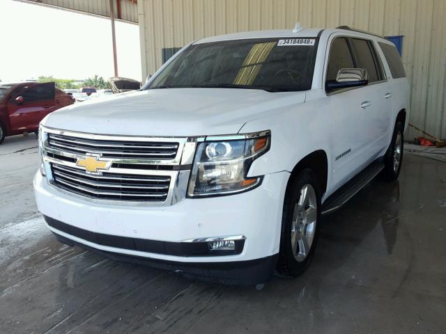 1GNSCKKC4FR606481 - 2015 CHEVROLET SUBURBAN C WHITE photo 2