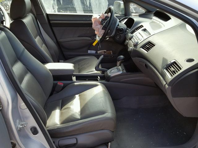 2HGFA16918H505654 - 2008 HONDA CIVIC EXL SILVER photo 5