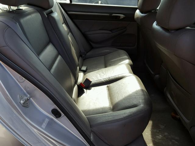 2HGFA16918H505654 - 2008 HONDA CIVIC EXL SILVER photo 6