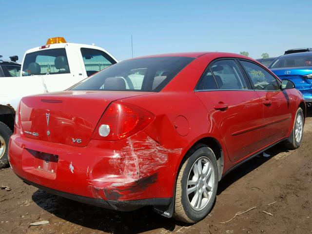 1G2ZG558264243538 - 2006 PONTIAC G6 SE1 RED photo 4