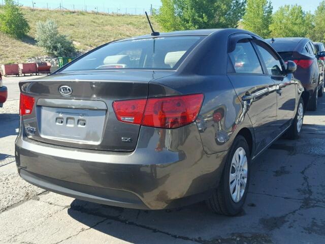 KNAFU4A25C5558145 - 2012 KIA FORTE EX GRAY photo 4