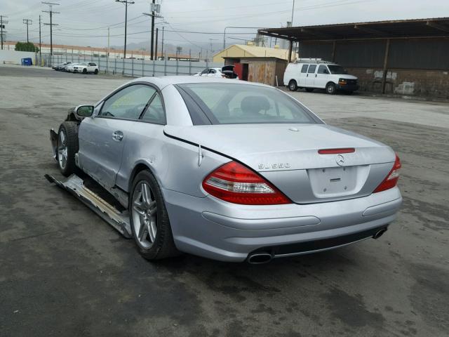 WDBSK71F97F125180 - 2007 MERCEDES-BENZ SL 550 SILVER photo 3