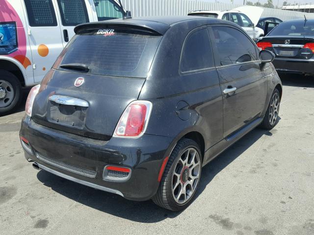 3C3CFFBR4CT384628 - 2012 FIAT 500 SPORT BLACK photo 4