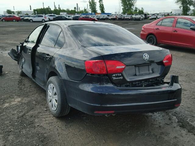 3VW2K7AJ8CM411857 - 2012 VOLKSWAGEN JETTA BASE 黑色 照片 3