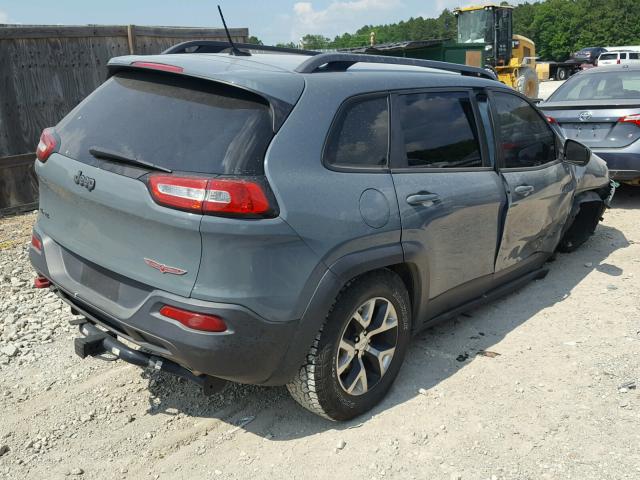 1C4PJMBS6EW134923 - 2014 JEEP CHEROKEE T GRAY photo 4