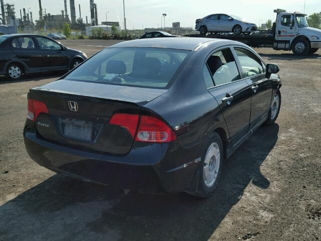 2HGFA15458H015353 - 2008 HONDA CIVIC BLACK photo 4