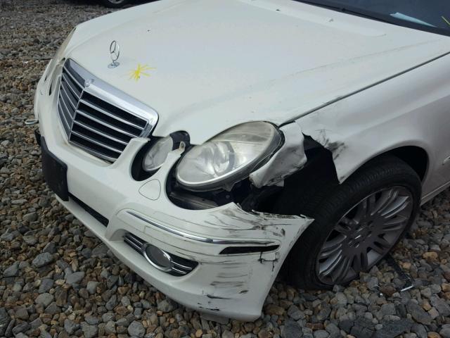 WDBUF87X57B148854 - 2007 MERCEDES-BENZ E 350 4MAT WHITE photo 9