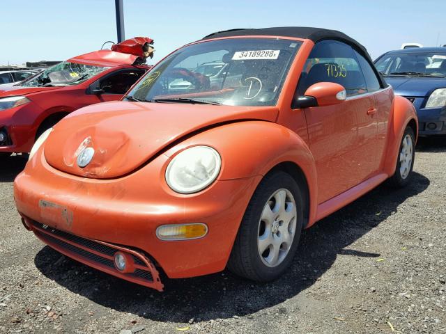 3VWCK21YX3M317533 - 2003 VOLKSWAGEN NEW BEETLE ნარინჯისფერი ფოტო 2
