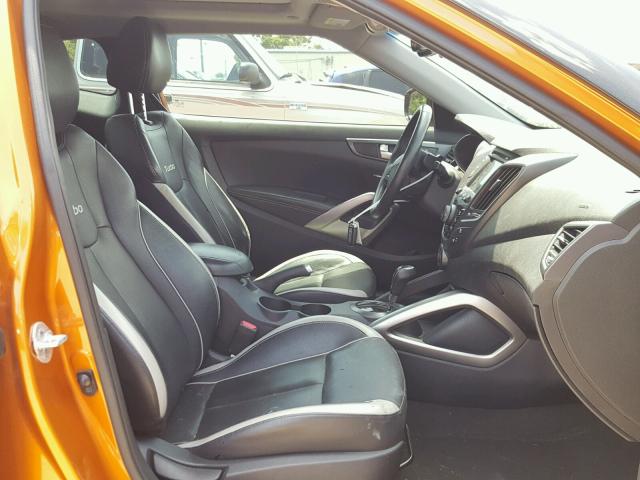 KMHTC6AE3DU111167 - 2013 HYUNDAI VELOSTER T ORANGE photo 5