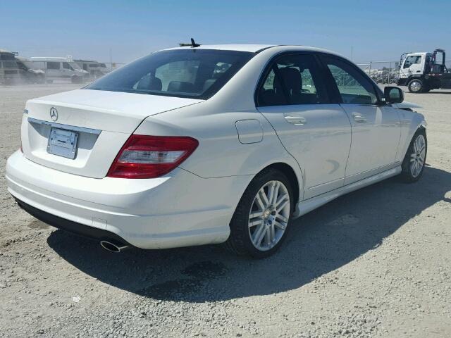 WDDGF54X99R068801 - 2009 MERCEDES-BENZ C 300 WHITE photo 4