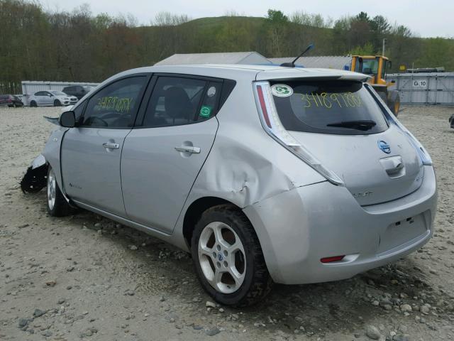 JN1AZ0CP6BT005971 - 2011 NISSAN LEAF SV SILVER photo 3