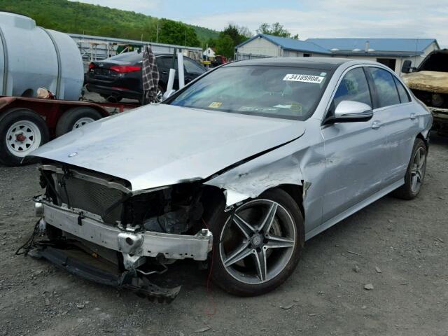 WDDZF4KB6HA067791 - 2017 MERCEDES-BENZ E 300 4MAT SILVER photo 2