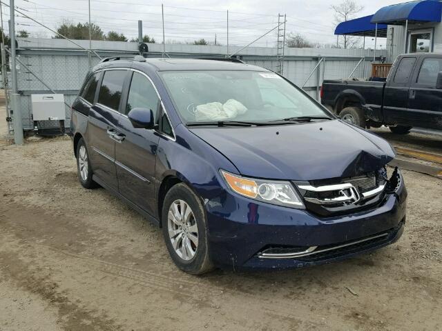 5FNRL5H62EB133257 - 2014 HONDA ODYSSEY EX BLUE photo 1