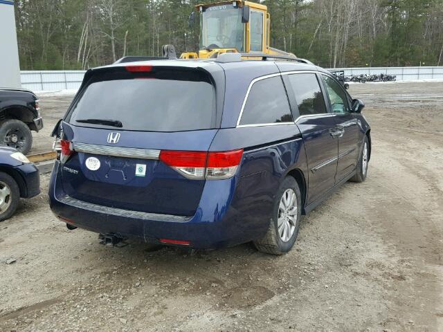 5FNRL5H62EB133257 - 2014 HONDA ODYSSEY EX BLUE photo 4