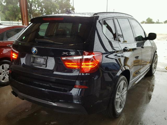 5UXWX7C51E0E77115 - 2014 BMW X3 XDRIVE3 BLACK photo 4