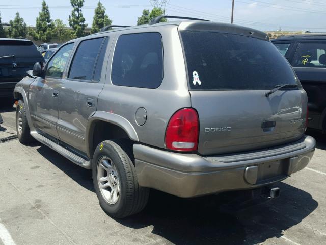 1D4HR48N93F613688 - 2003 DODGE DURANGO SL BROWN photo 3