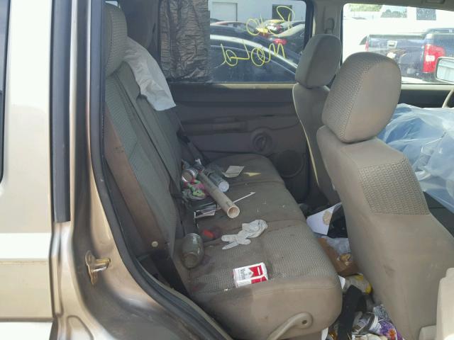 1J8HG48K36C257665 - 2006 JEEP COMMANDER TAN photo 6