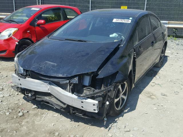 19XFB2F70FE232764 - 2015 HONDA CIVIC SE BLACK photo 2