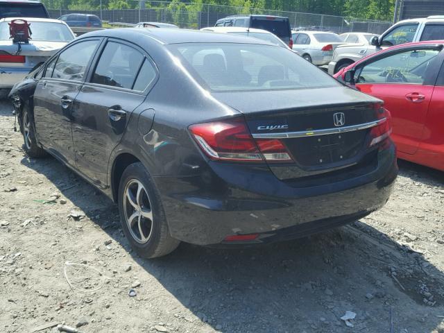 19XFB2F70FE232764 - 2015 HONDA CIVIC SE BLACK photo 3