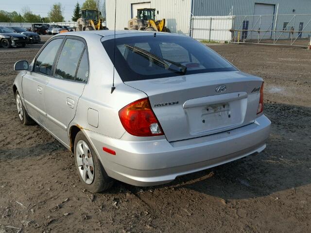 KMHCG55C15U258936 - 2005 HYUNDAI ACCENT GT SILVER photo 3