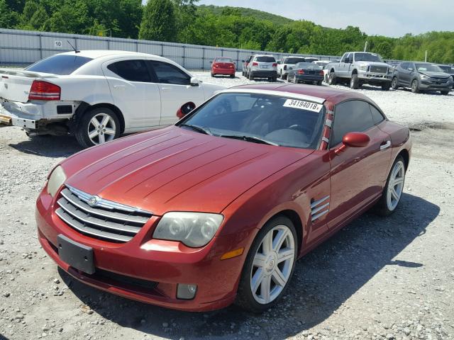 1C3AN69L95X025570 - 2005 CHRYSLER CROSSFIRE RED photo 2