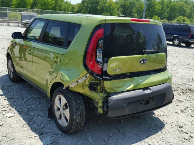 KNDJN2A20E7720544 - 2014 KIA SOUL GREEN photo 3