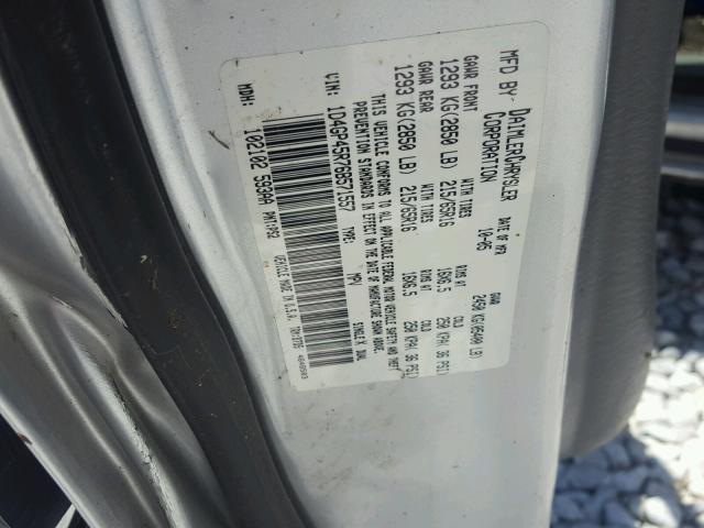 1D4GP45R76B571557 - 2006 DODGE CARAVAN SX GRAY photo 10