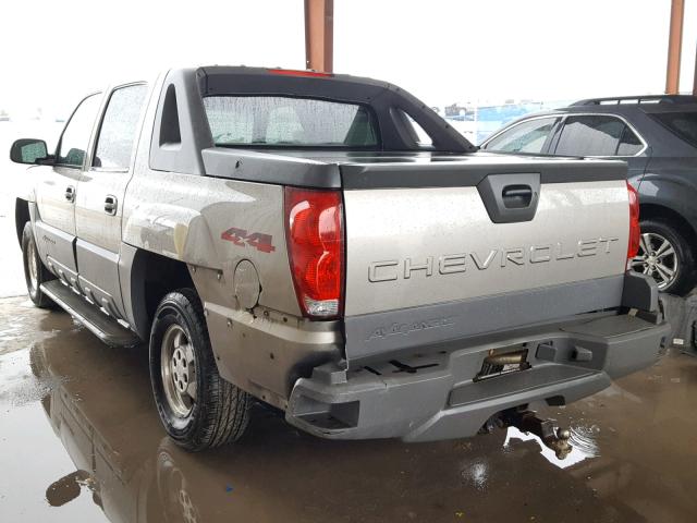 3GNEK13T52G354159 - 2002 CHEVROLET AVALANCHE SILVER photo 3