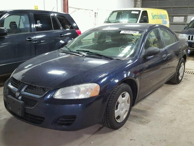 1B3EL36T84N348347 - 2004 DODGE STRATUS SE BLUE photo 2