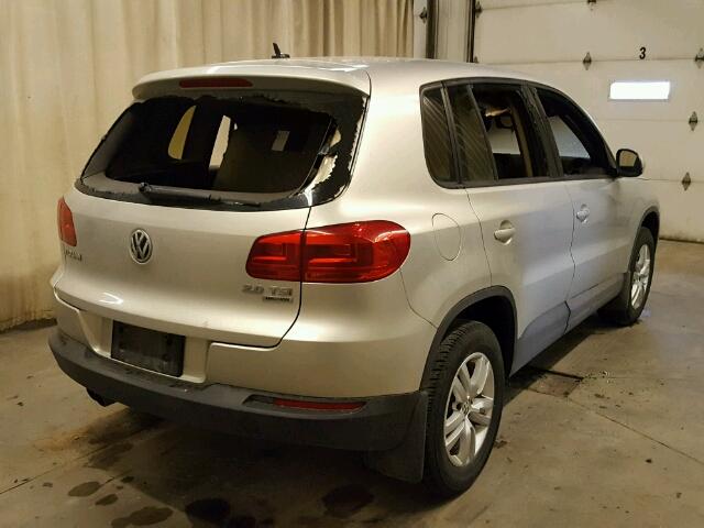 WVGBV7AX1DW539398 - 2013 VOLKSWAGEN TIGUAN S SILVER photo 4