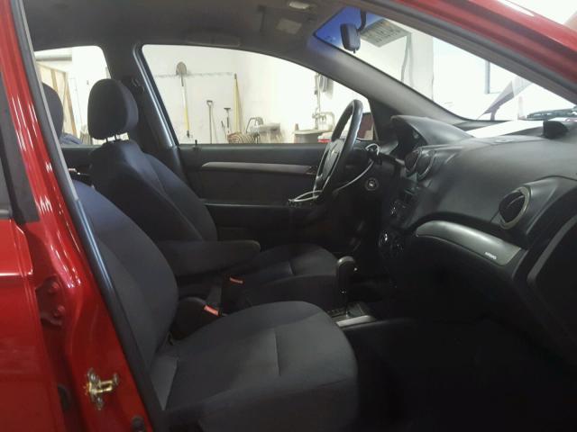 KL1TD56677B123889 - 2007 CHEVROLET AVEO BASE Марун фото 5