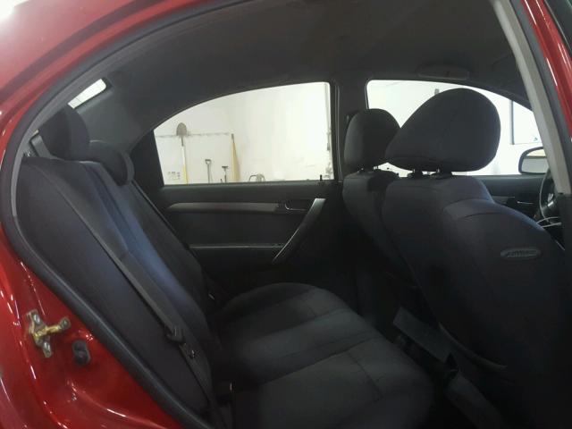 KL1TD56677B123889 - 2007 CHEVROLET AVEO BASE Марун фото 6