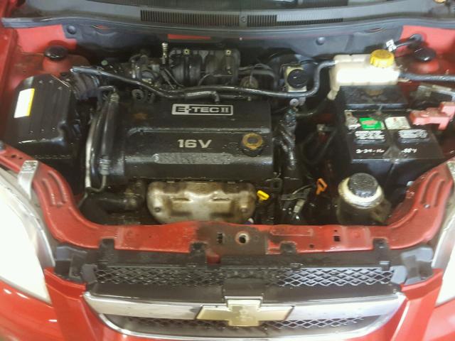 KL1TD56677B123889 - 2007 CHEVROLET AVEO BASE Марун фото 7